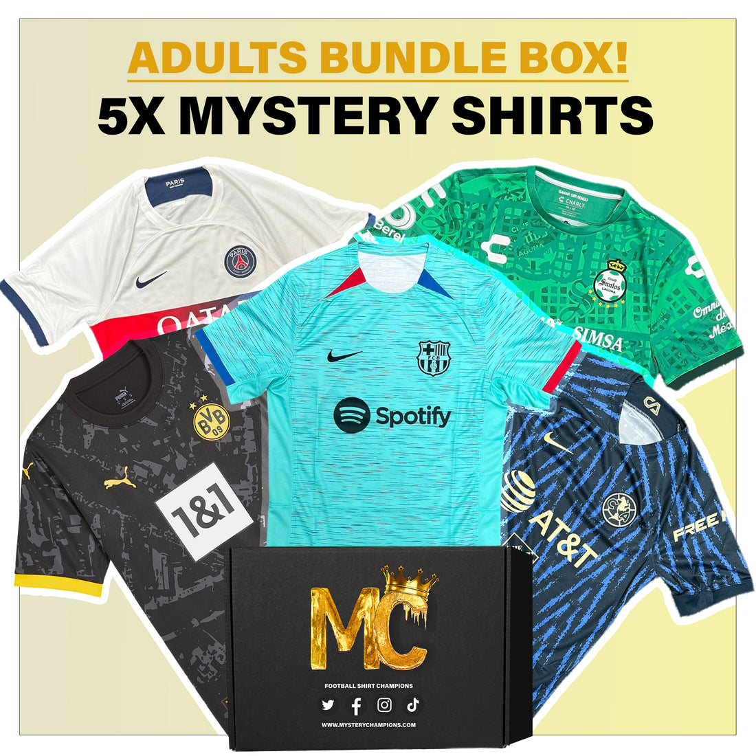 
  
  5x MYSTERY FOOTBALL SHIRTS (BUNDLE BOX)
  
